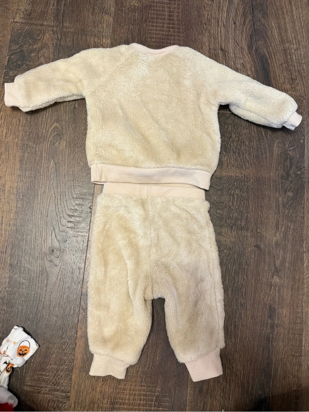 Beige Plush Bear Kids Matching Set